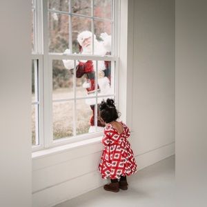 SweetHoney Prim Dress Rudolph Holiday Christmas